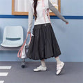 Women's Fashionable Midi Skirt with Stylish Pleated Design