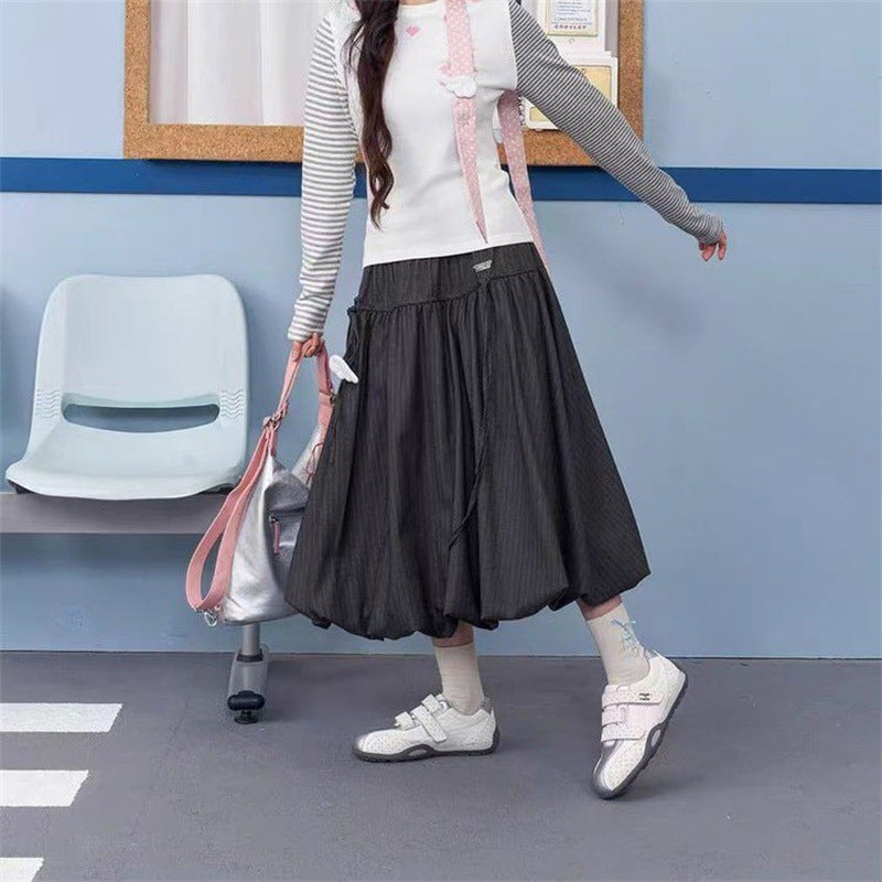 Women's Fashionable Midi Skirt with Stylish Pleated Design