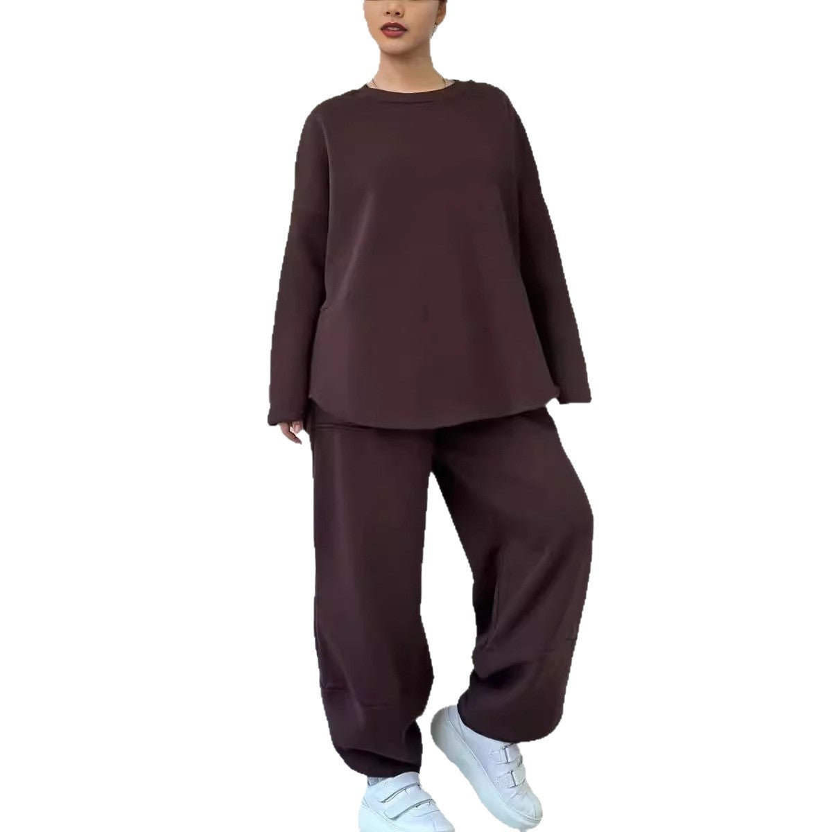 Women's Cozy Oversized Sweat Set with Spacious Pockets