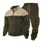Men's Leisure Training Suit with Quilted Details