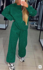 Casual Leisure Suit with Polka Dot Design