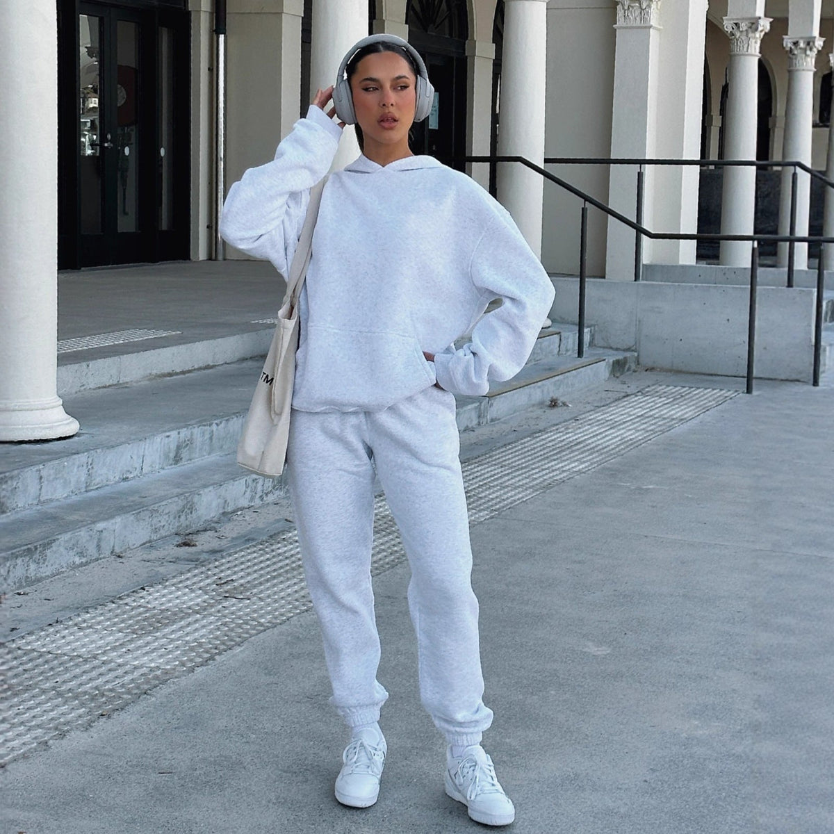 Women's Hoodie and Jogger Set with Kangaroo Pocket