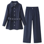 Women's Denim Shirt with Button Detail