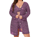 Women's Swimwear Set with Stylish Kimono and Shorts