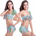 Women's Swim Top with Voluminous Ruffle Details