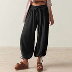 Comfortable Harem Pants with Ruffle Details