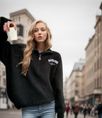Women's Fluffy Mock Neck Sweater with Zipper