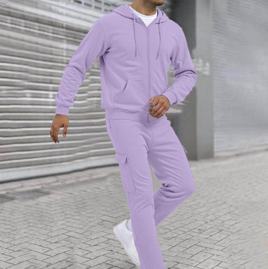 Men's Sporty Zip Sweat Set