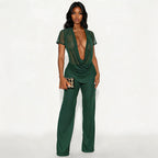 Women's Elegant Oversized Outfit in Flowy Fabric