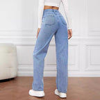 High-Waisted Wide-Leg Vintage Jeans