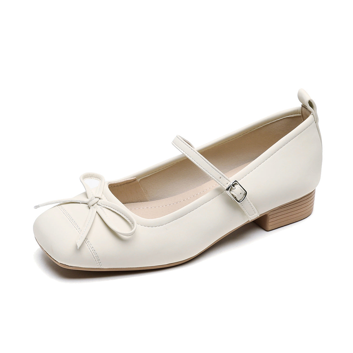 Women's Ballet Flats with Bow and Comfortable Strap