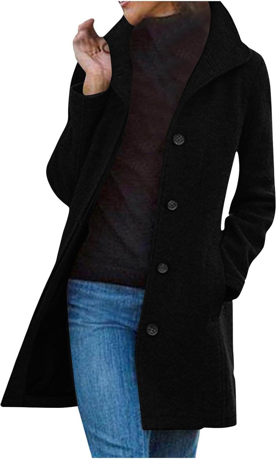 Women's Fashionable Blazer Coat with Classic Lapel