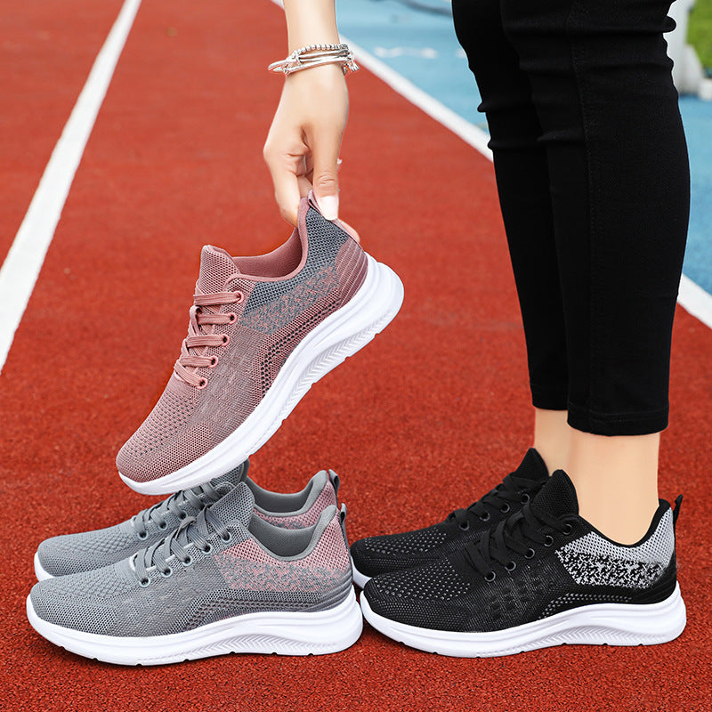 Women's Breathable Running Sneakers with Flexible Upper
