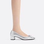 Women's Ballet Flats with Elegant Bow Detail and Glossy Finish