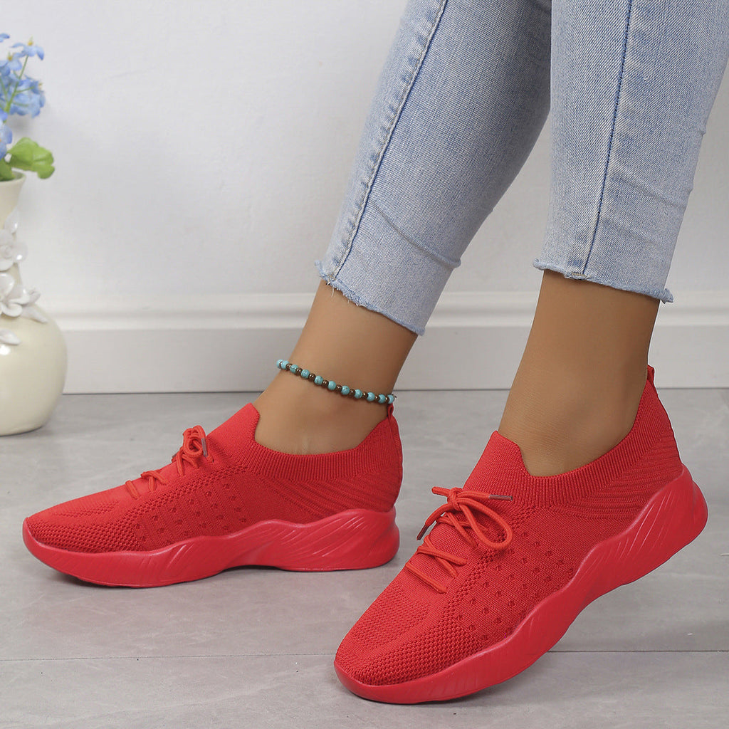 Women's Breathable Slip-On Sports Shoes with Flexible Upper