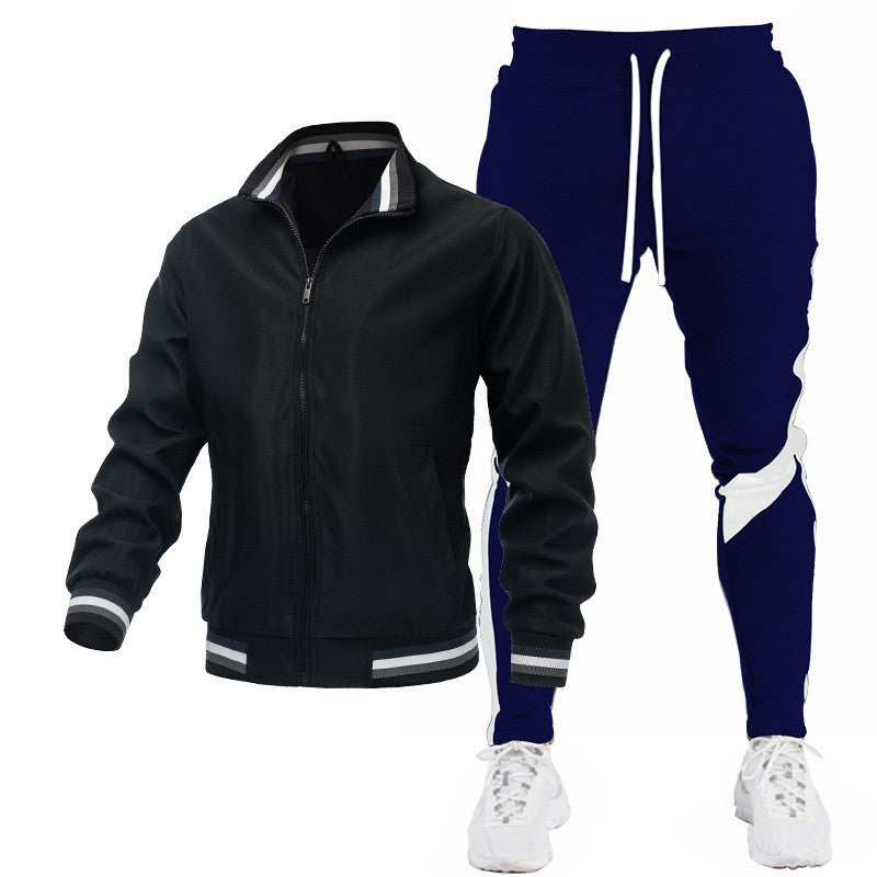 Men's Sporty Track Jacket and Jogging Pants Set