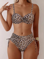 Women's Balconette Bikini with High-Waisted Bottoms and Side Ties