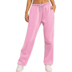 Women's Comfortable Sports Pants with Elastic Waistband and Pockets