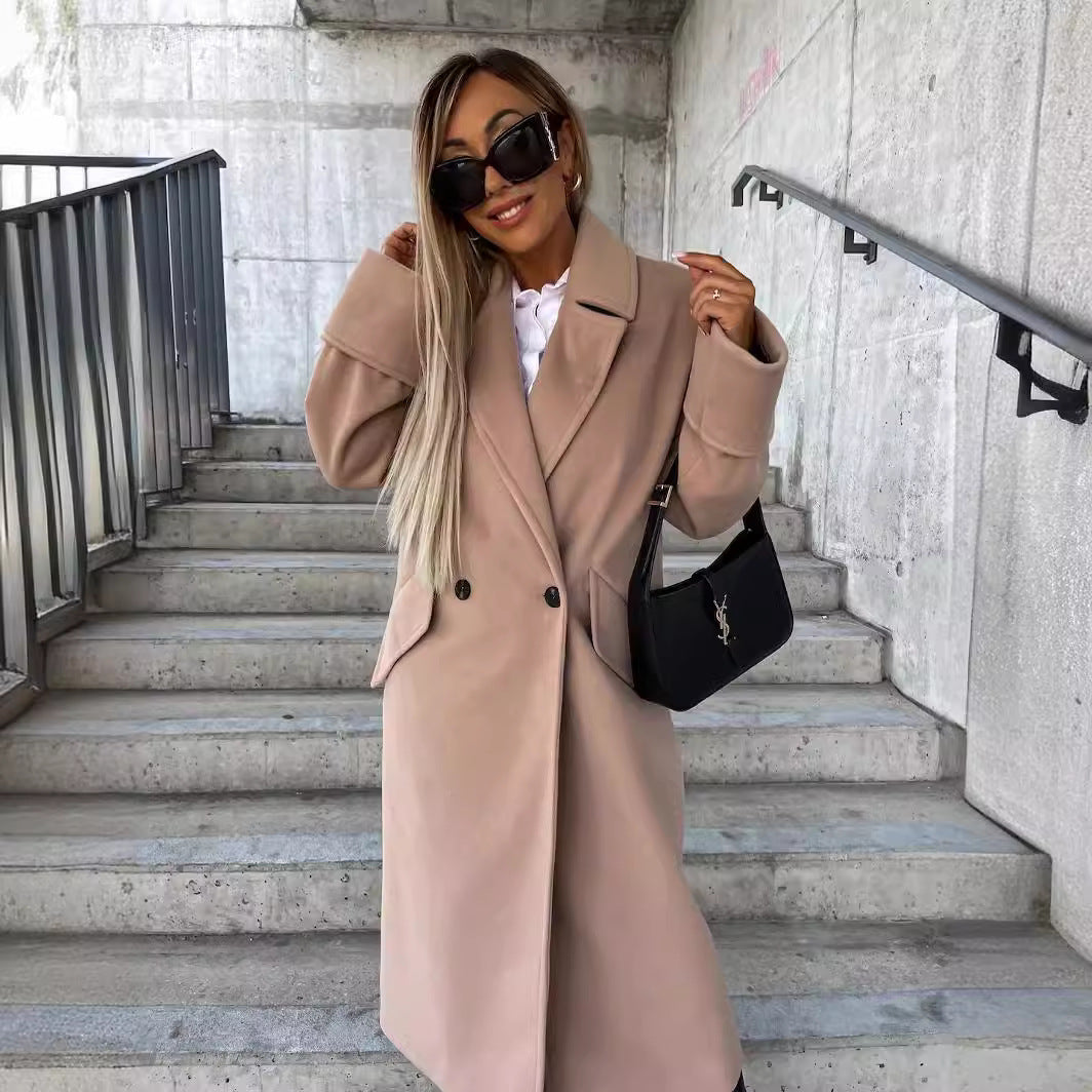 Women's Elegant Oversized Wool Coat