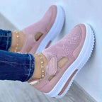Women's Breathable Slip-On Sneakers with Fashion Accents