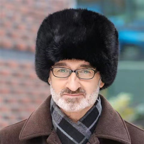 Men's Faux Fur Hat with Ear Flaps