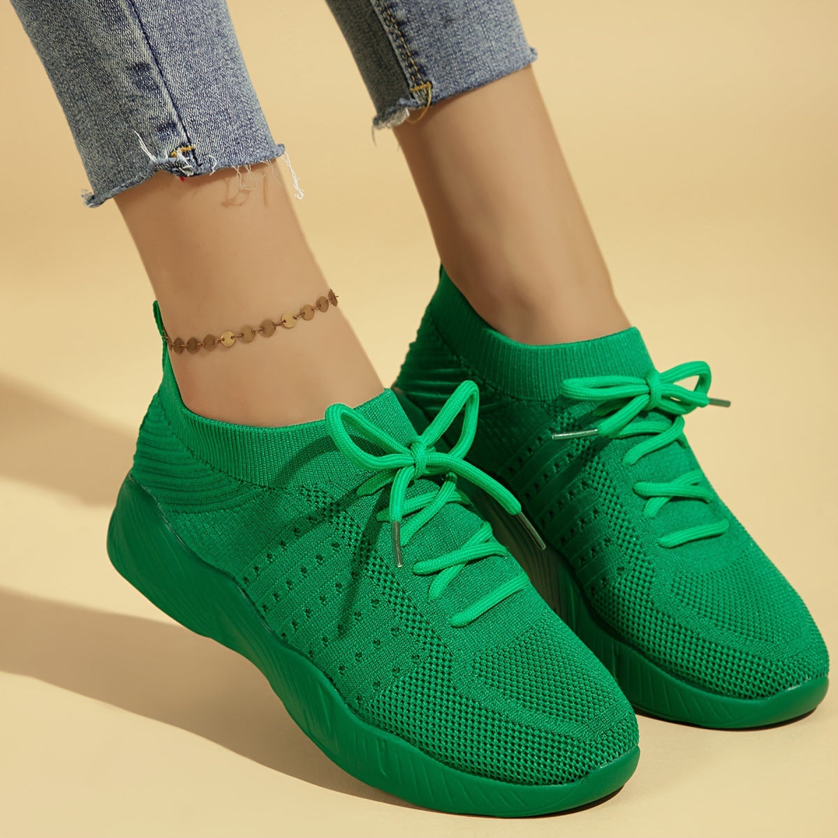 Women's Breathable Slip-On Sports Shoes with Flexible Upper