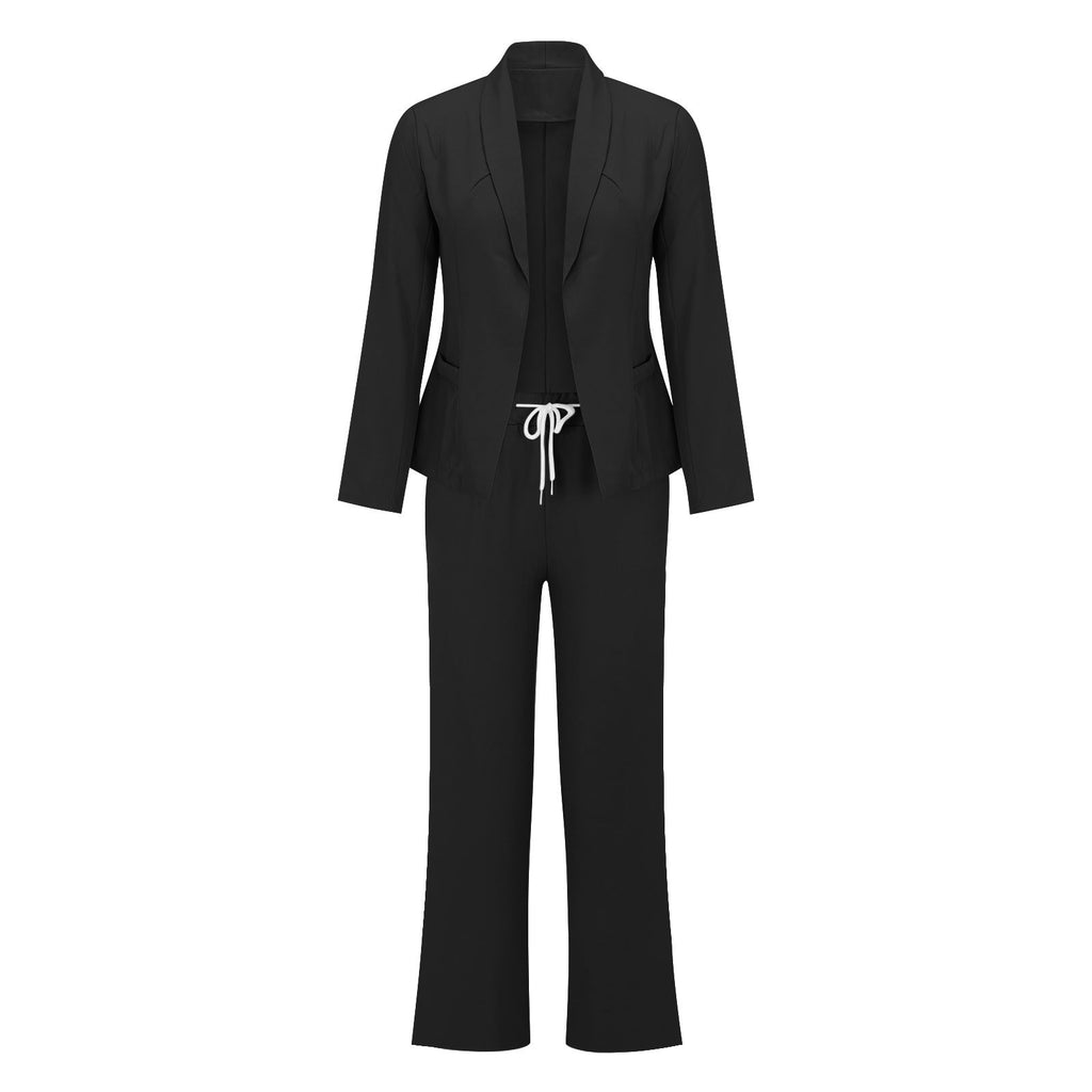 Elegant Blazer-Style Jumpsuit with Adjustable Waist