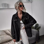 Women's Corduroy Jacket with Pockets