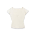 Women's Fitted Short-Sleeve Ribbed Shirt