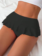 Women's Swim Set with Elegant Ruffle and High Waist