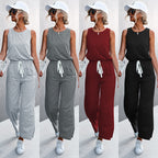 Women's Airy Wide-Leg Jumpsuit with Elastic Waist