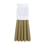 Women's Midi Skirt with Elegant Elastic Band and Airy Cut