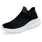 Women's Breathable Slip-On Sneakers with Elastic Shaft and Cushioning Sole