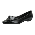 Women's Ballet Flats with Elegant Floral Appliqué