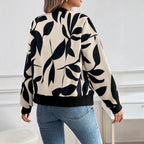 Women's Bomber Jacket with Floral Print