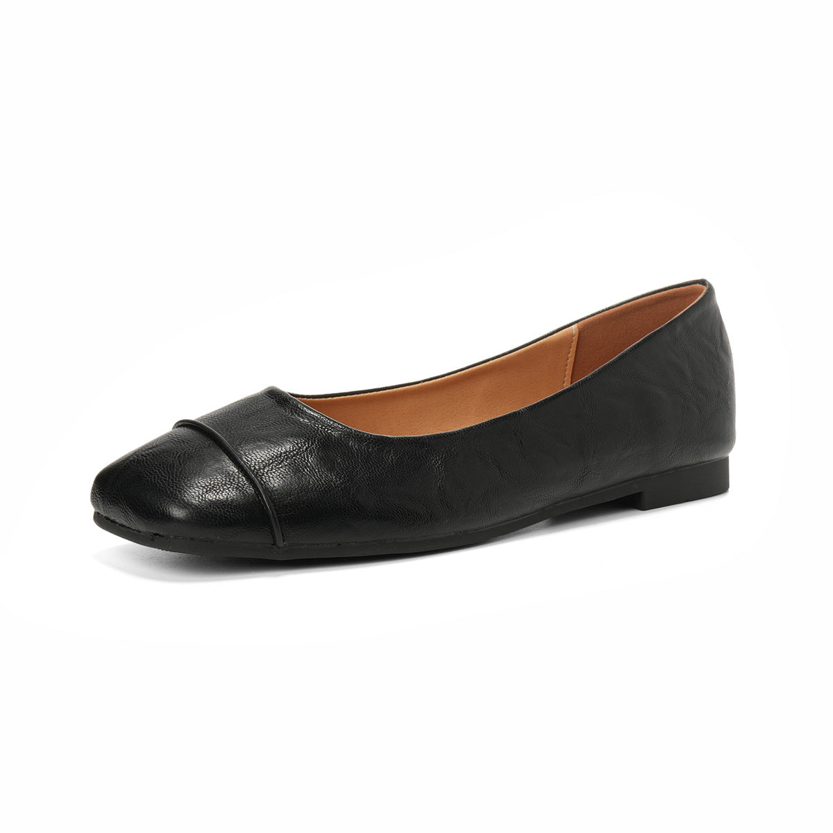 Women's Ballet Flats with Elegant Pleated Design and Comfortable Insole