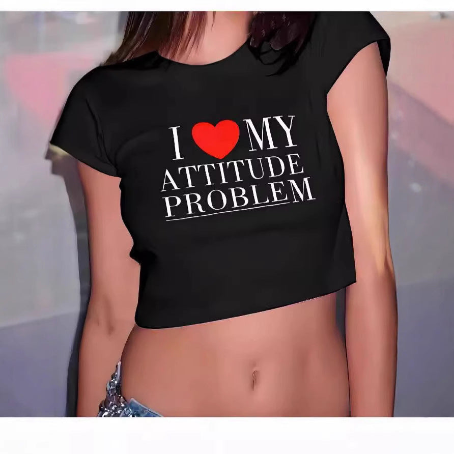 Women's Crop T-Shirt in Urban Graphic Design