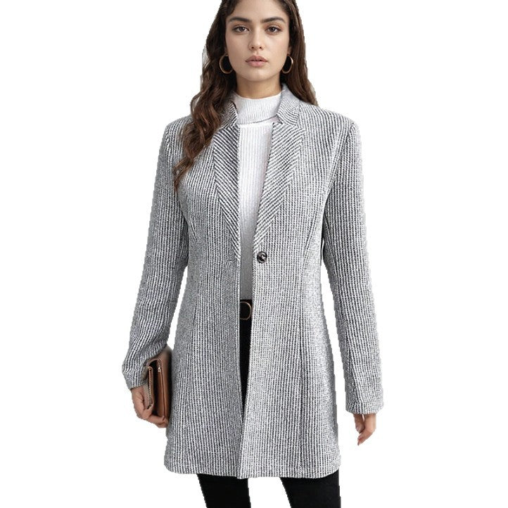 Elegant and Comfortable Textured Blazer