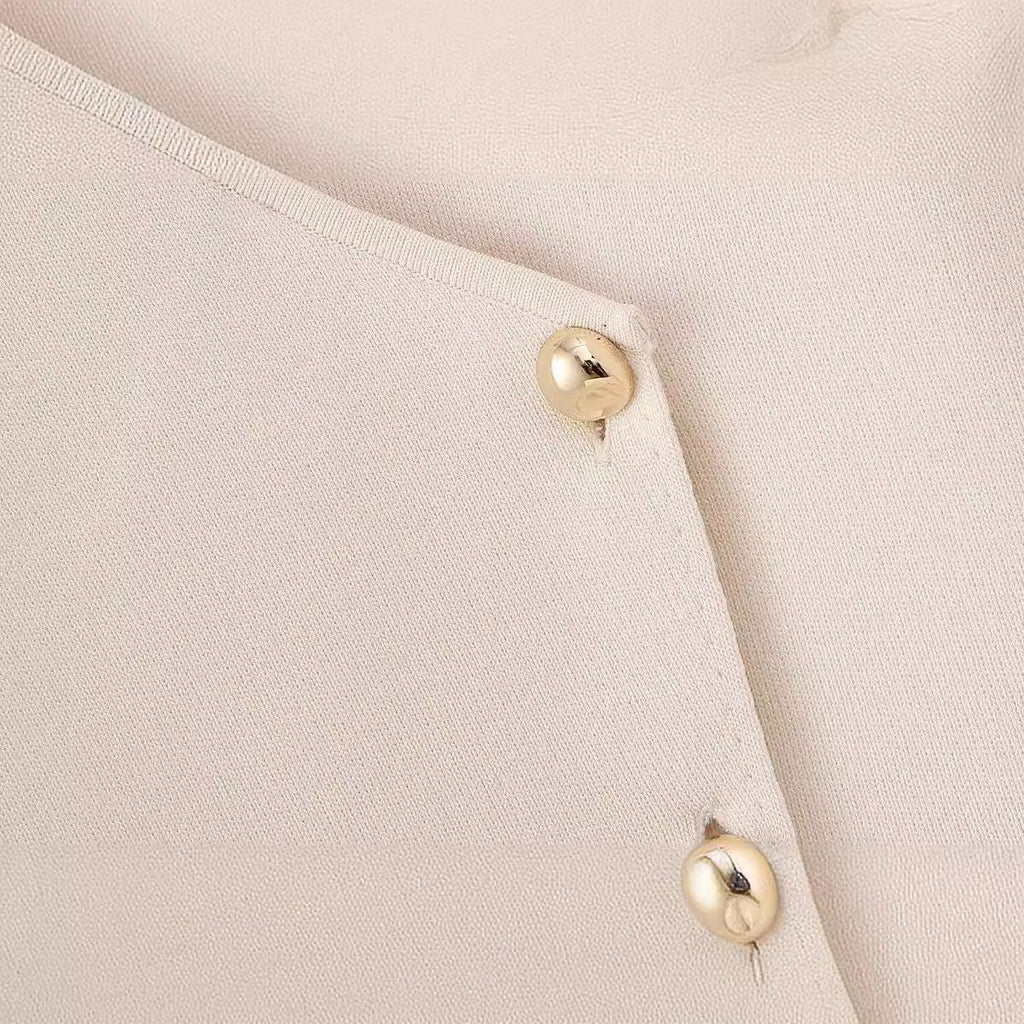 Elegant Wrap Jacket with Button Details