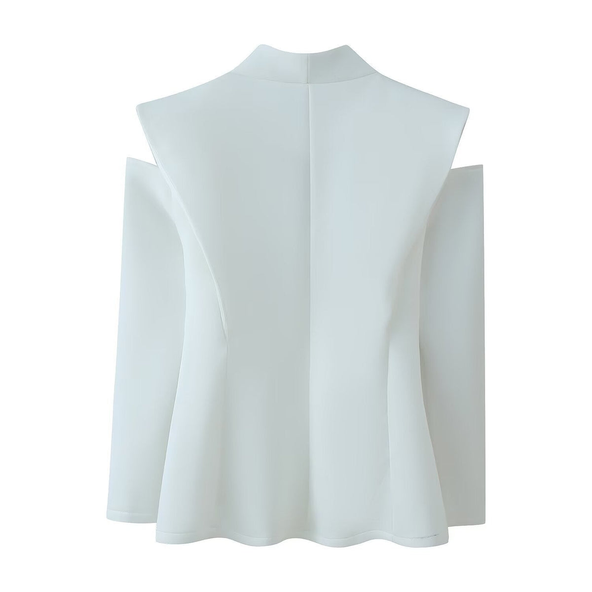 Elegant Blazer with Modern Cut and Unique Collar