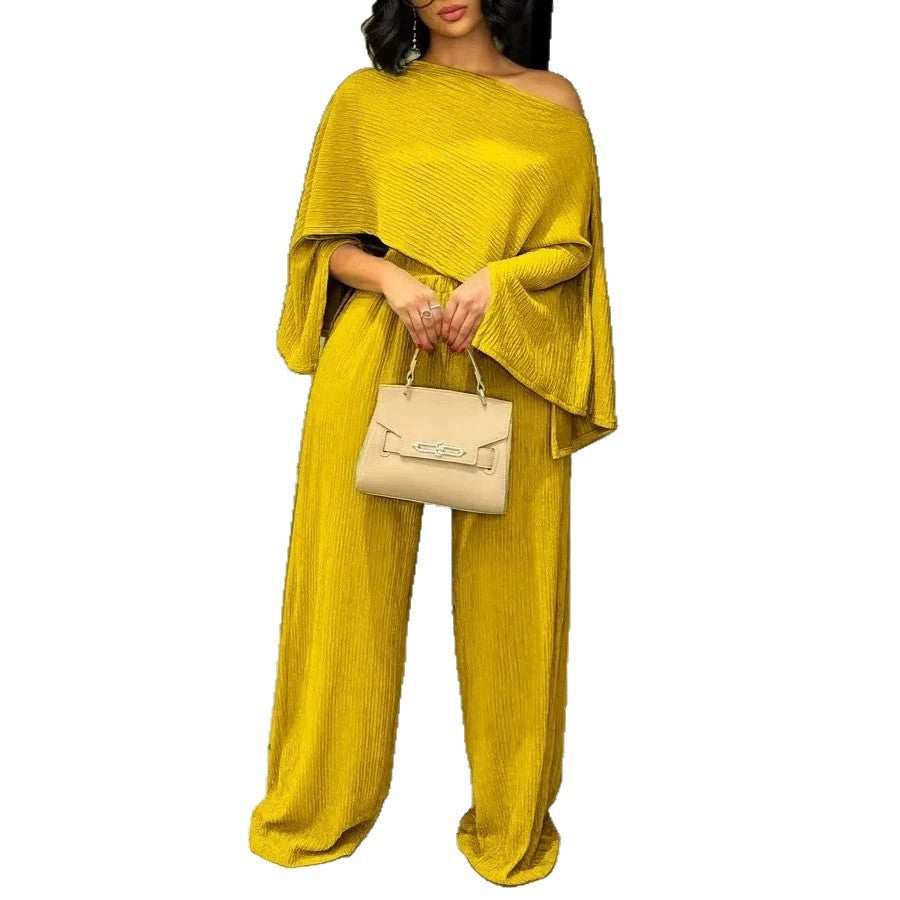 Women's Crop Top and Wide Skirt Set