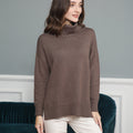 Women's Cozy Mock Neck Sweater with Wide Fit