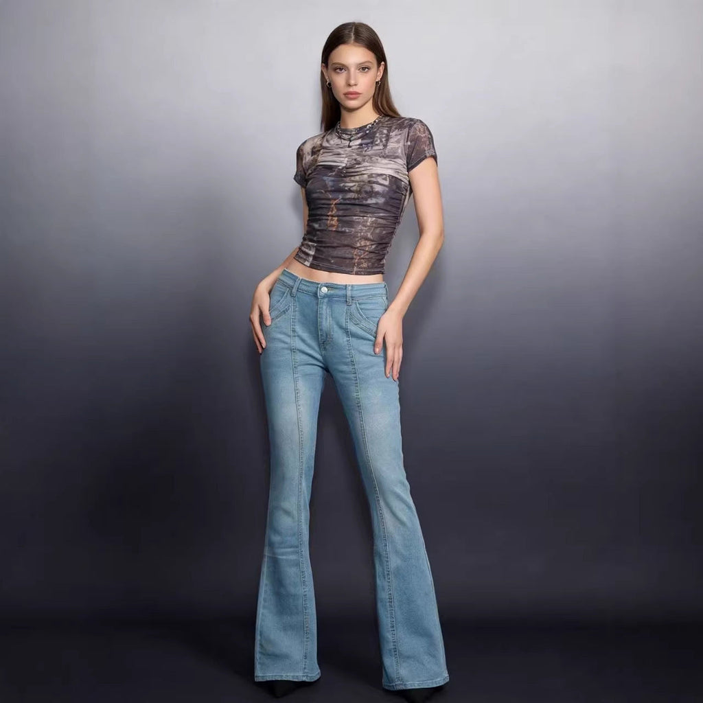 Women's High-Waisted Bootcut Jeans