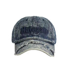 Men's Distressed Denim Baseball Cap