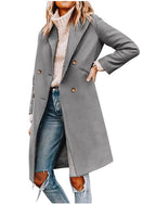 Elegant and Casual Double-Breasted Coat