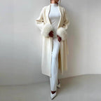 Elegant Warm Coat with Faux Fur Details