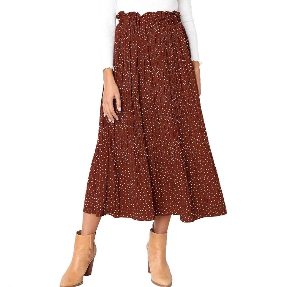 Women's Maxi Skirt with Fashionable Animal Print