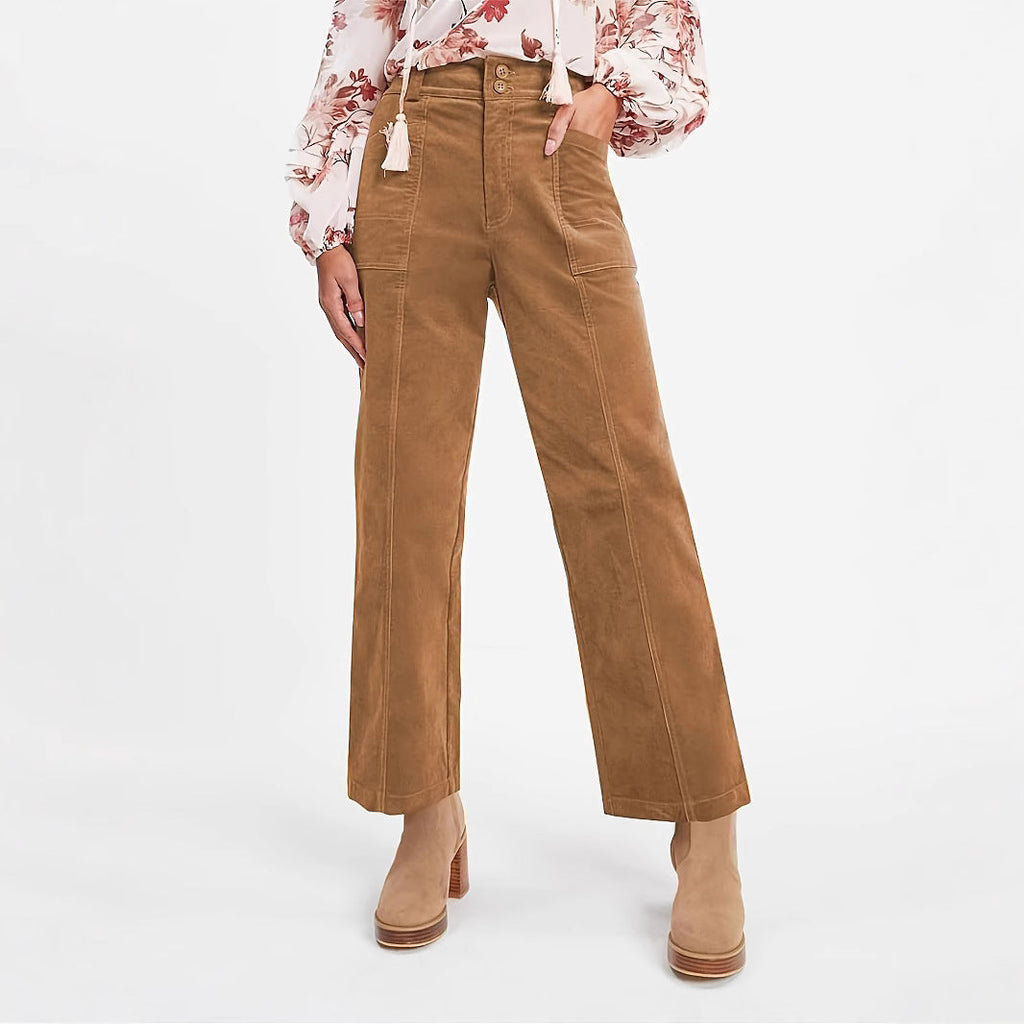 Women's High-Waisted Pleated Trousers
