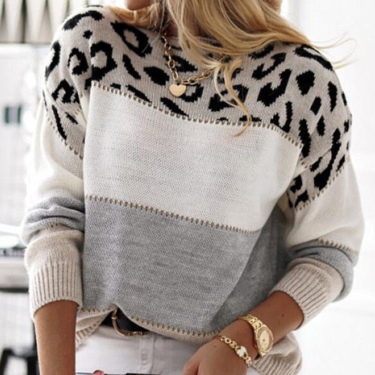 Women's Animal Print Sweater with Casual Fit