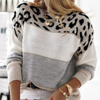 Women's Animal Print Sweater with Casual Fit